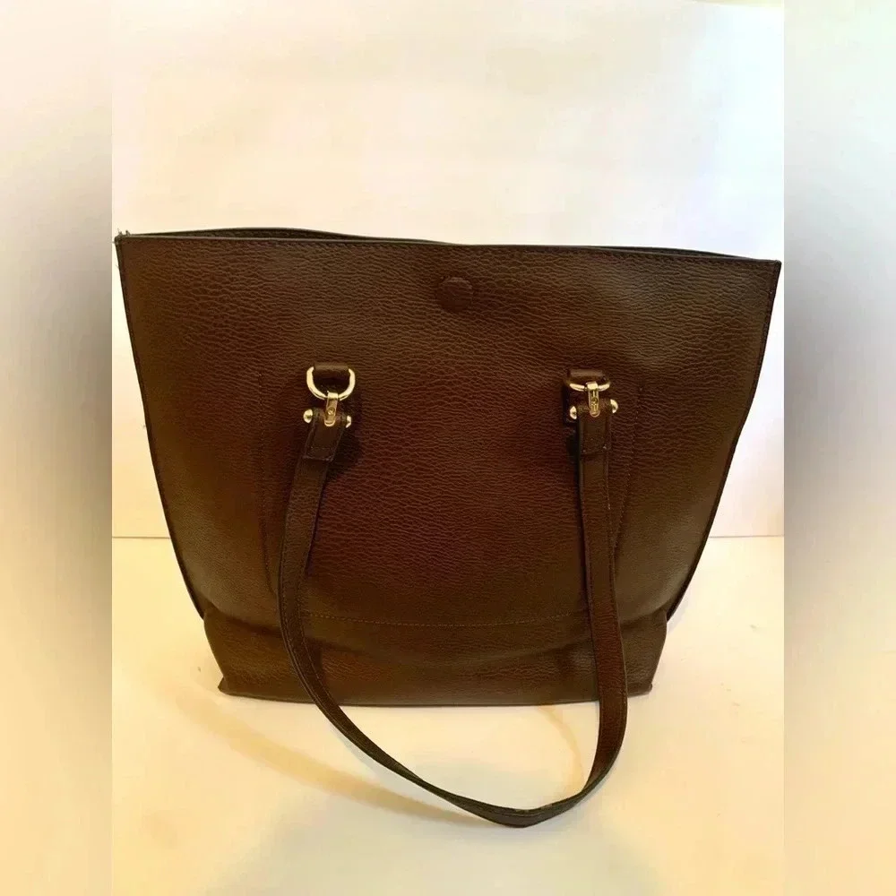 Big Buddha Brown Tote Bag and Clutch - Picture 2 of 6
